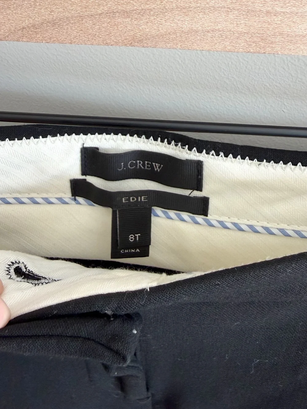 J. Crew Edie Full Length Trouser Four Season Stretch in Black